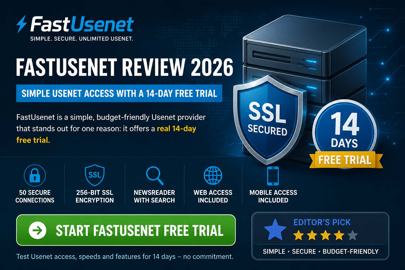 FastUsenet Review 2026 - Simple budget Usenet